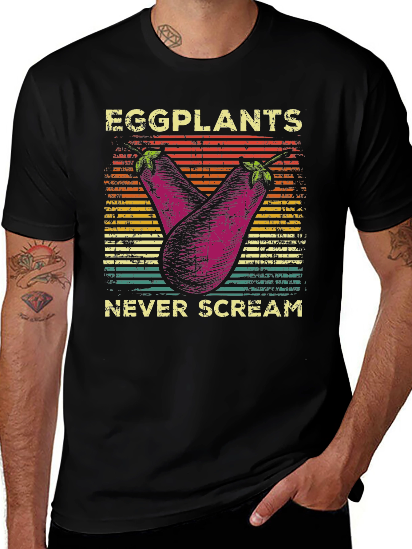 Eggplants Never Scream Graphic Tee