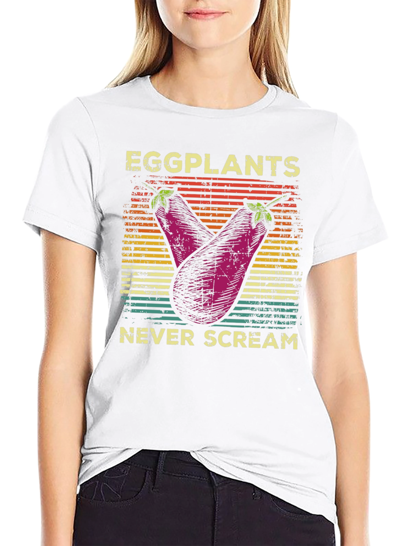 Eggplants Never Scream Graphic Tee