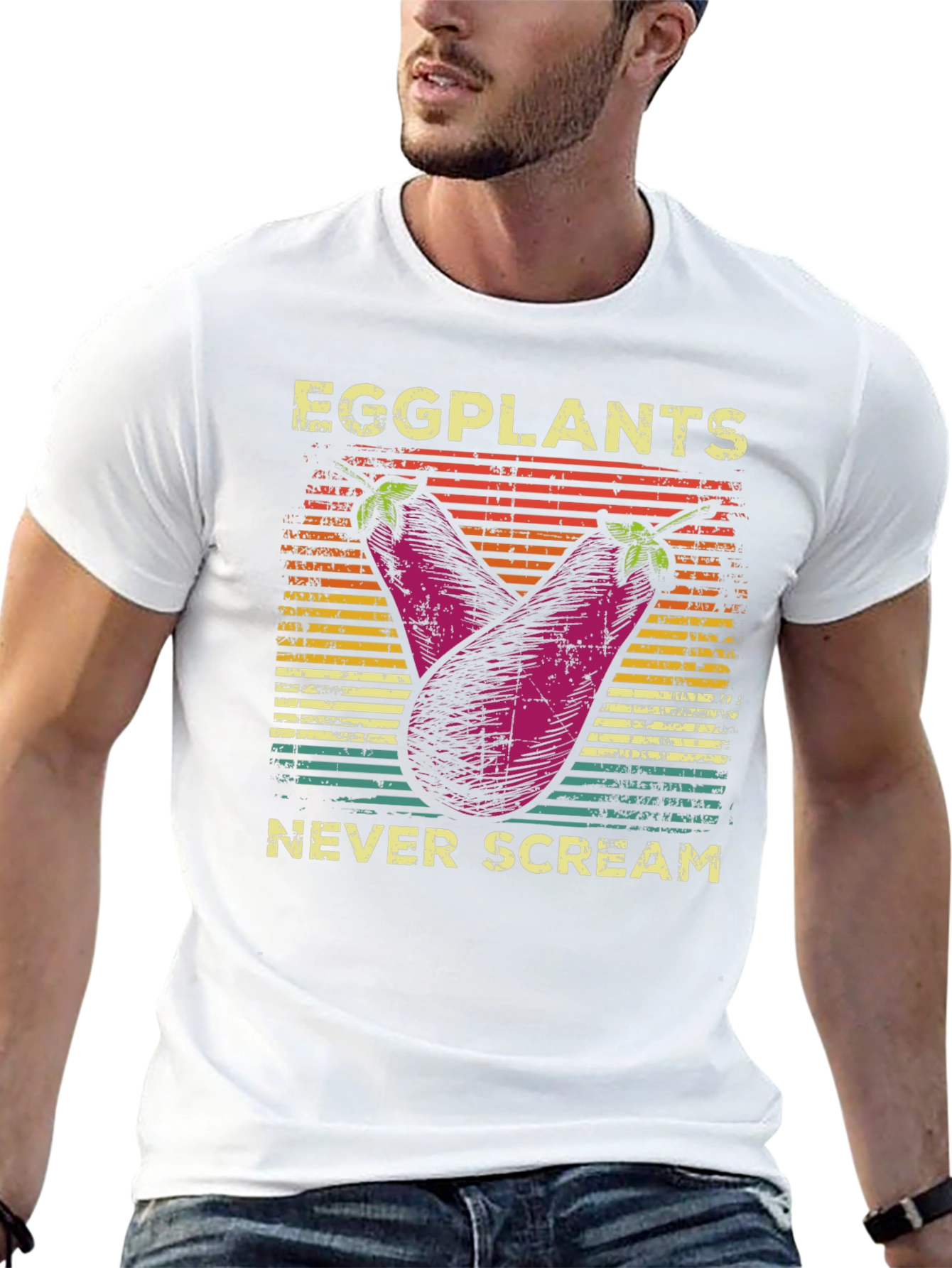 Eggplants Never Scream Graphic Tee
