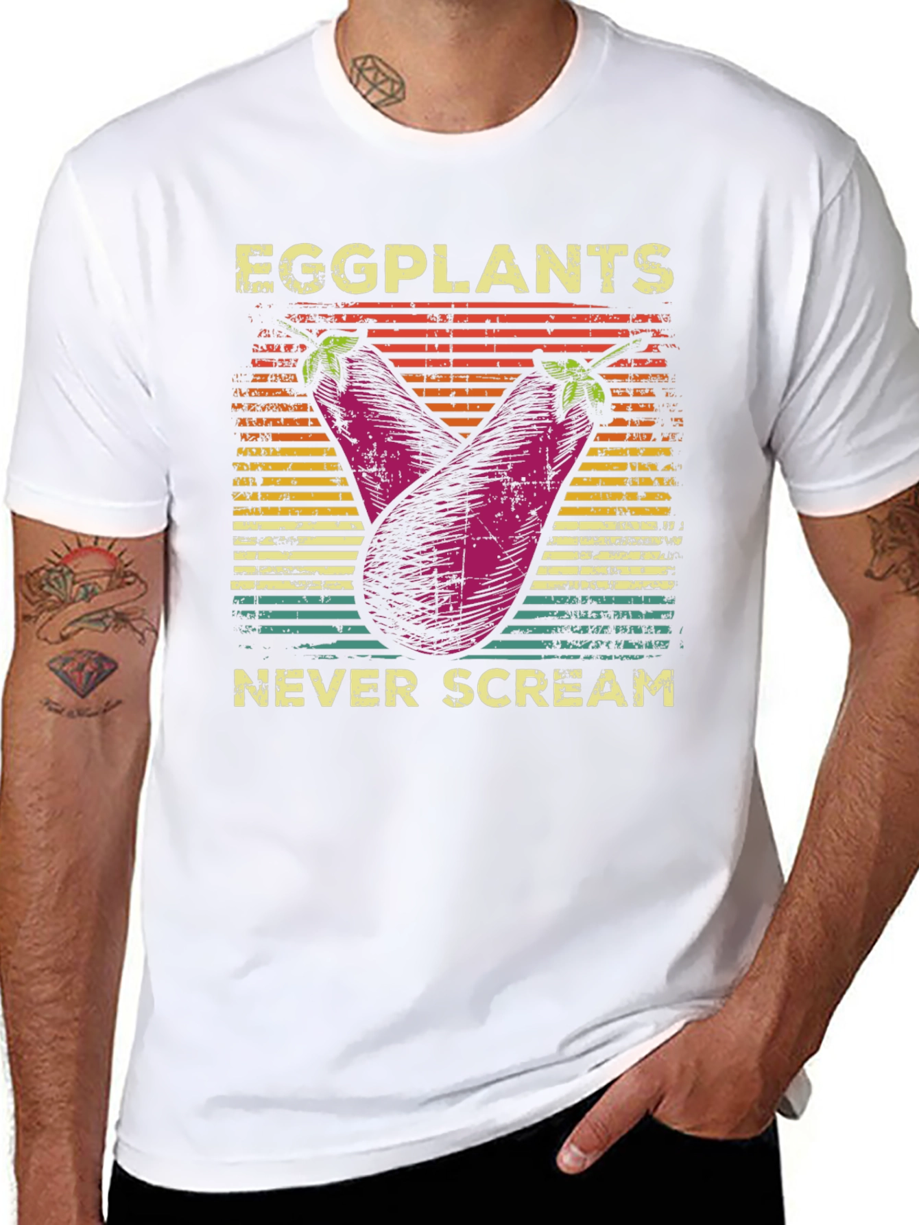 Eggplants Never Scream Graphic Tee