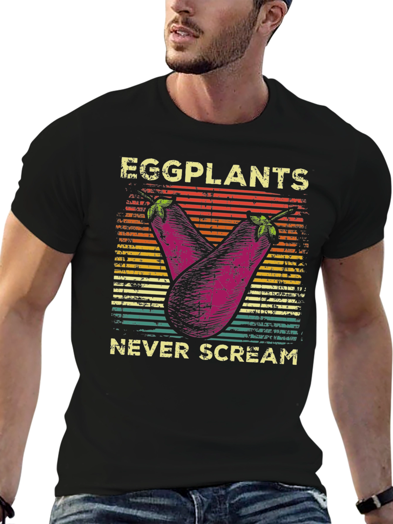 Eggplants Never Scream Graphic Tee