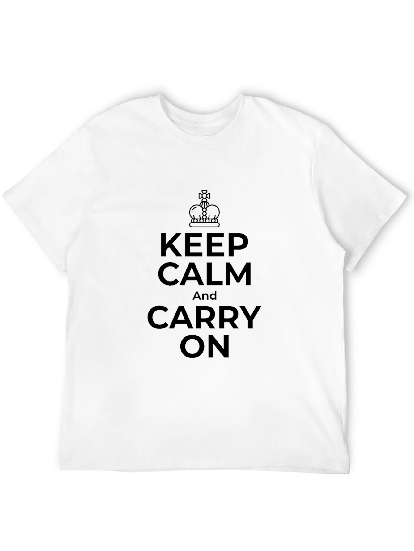 Keep Calm And Carry On Black T-Shirt