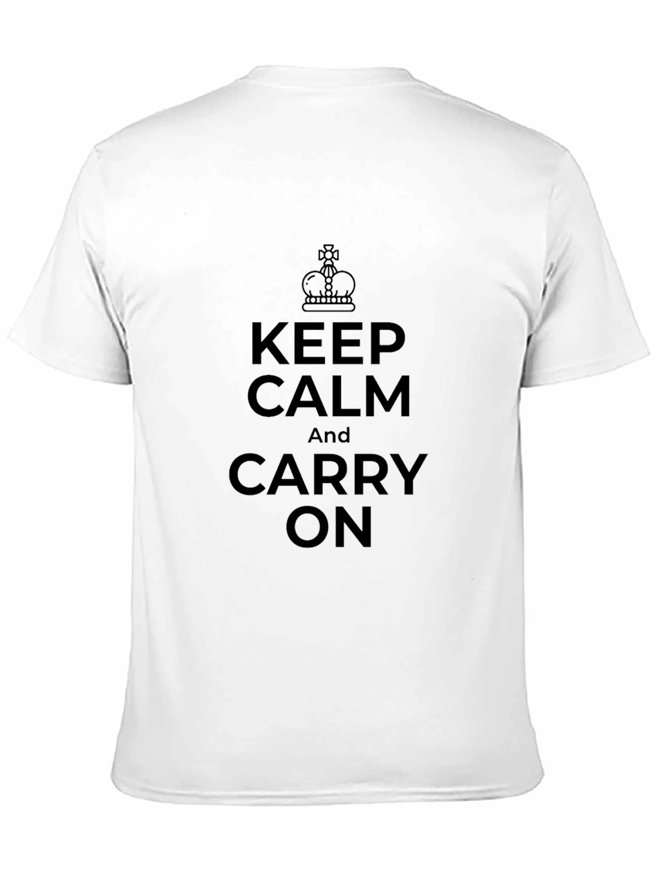 Keep Calm And Carry On Black T-Shirt