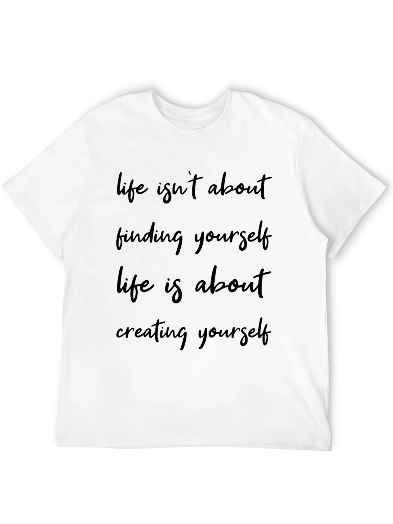 Life Quote Graphic Print Black T-Shirt