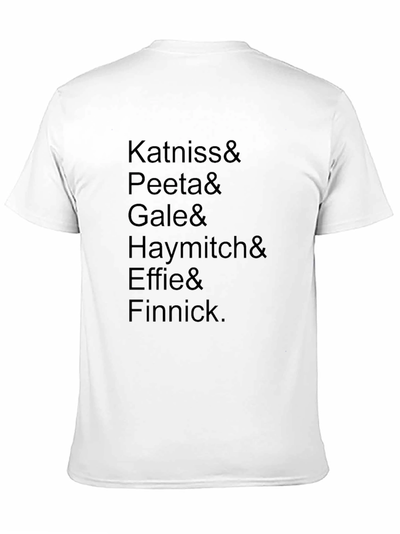 Hunger Games Character List Black T-Shirt