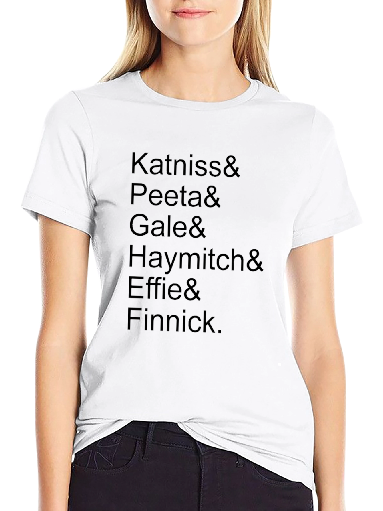 Hunger Games Character List Black T-Shirt