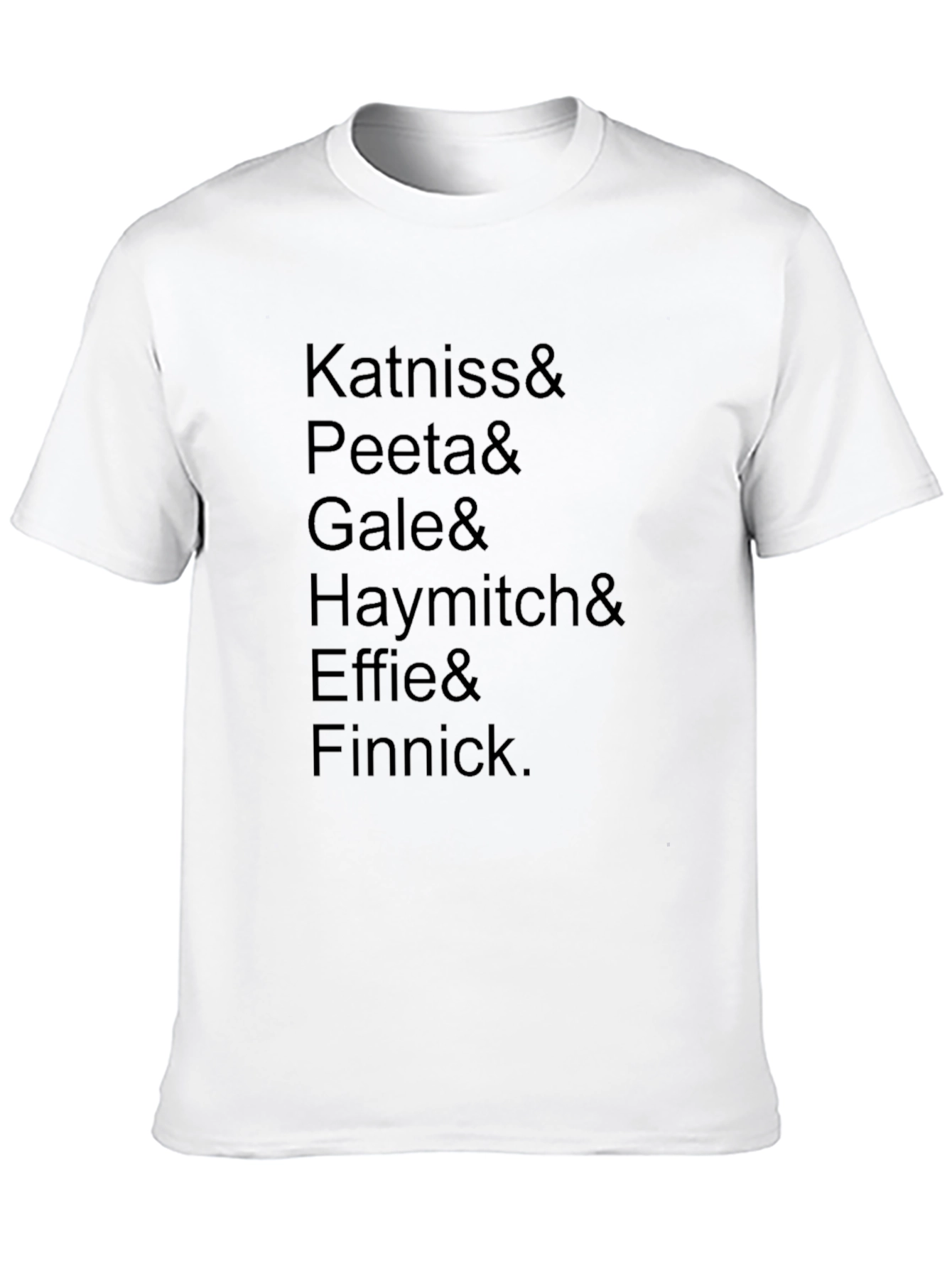 Hunger Games Character List Black T-Shirt