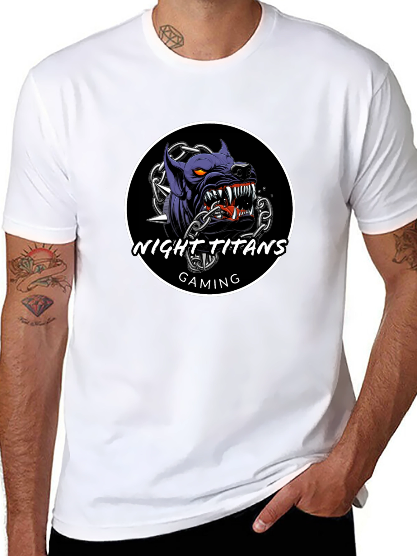 Night Titans Gaming Black T-Shirt