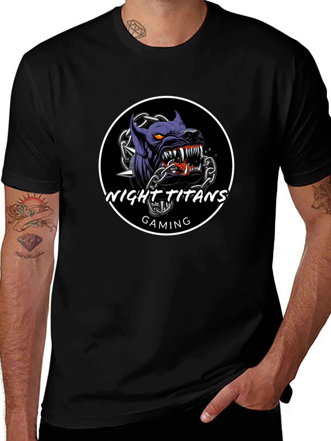 Night Titans Gaming Black T-Shirt