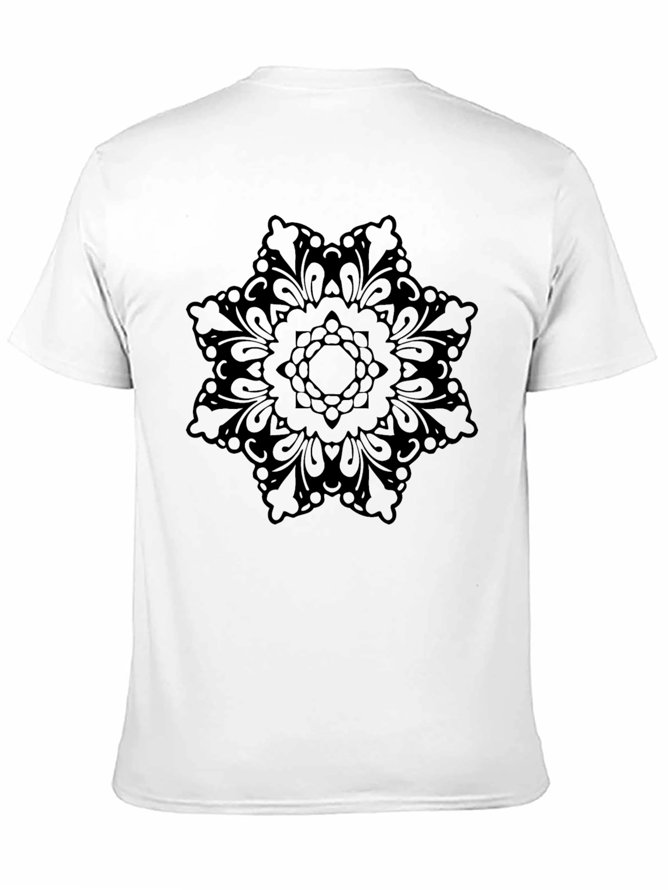 Black Mandala Graphic T-Shirt - Casual Style