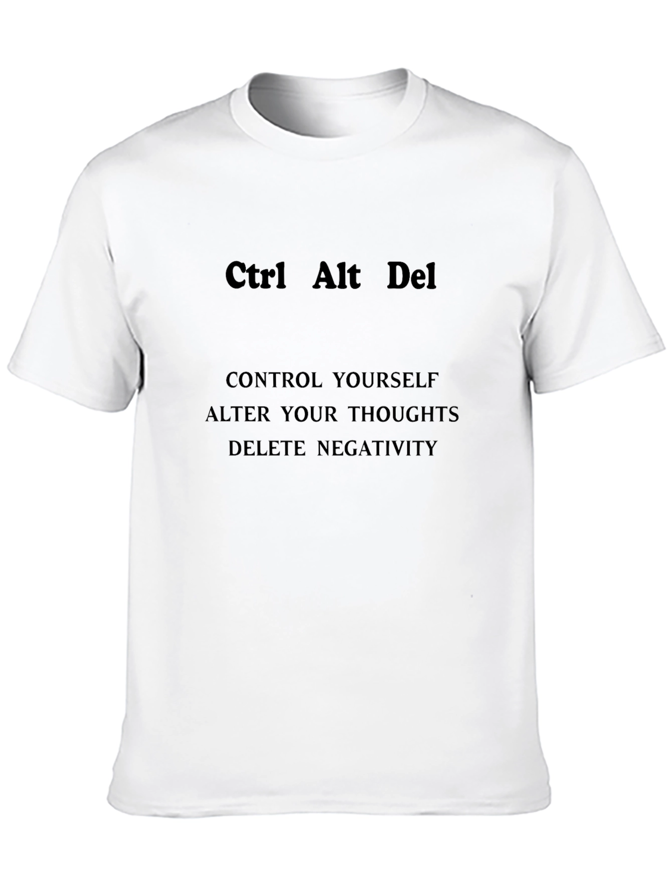 Ctrl Alt Del Funny Graphic Black T-Shirt
