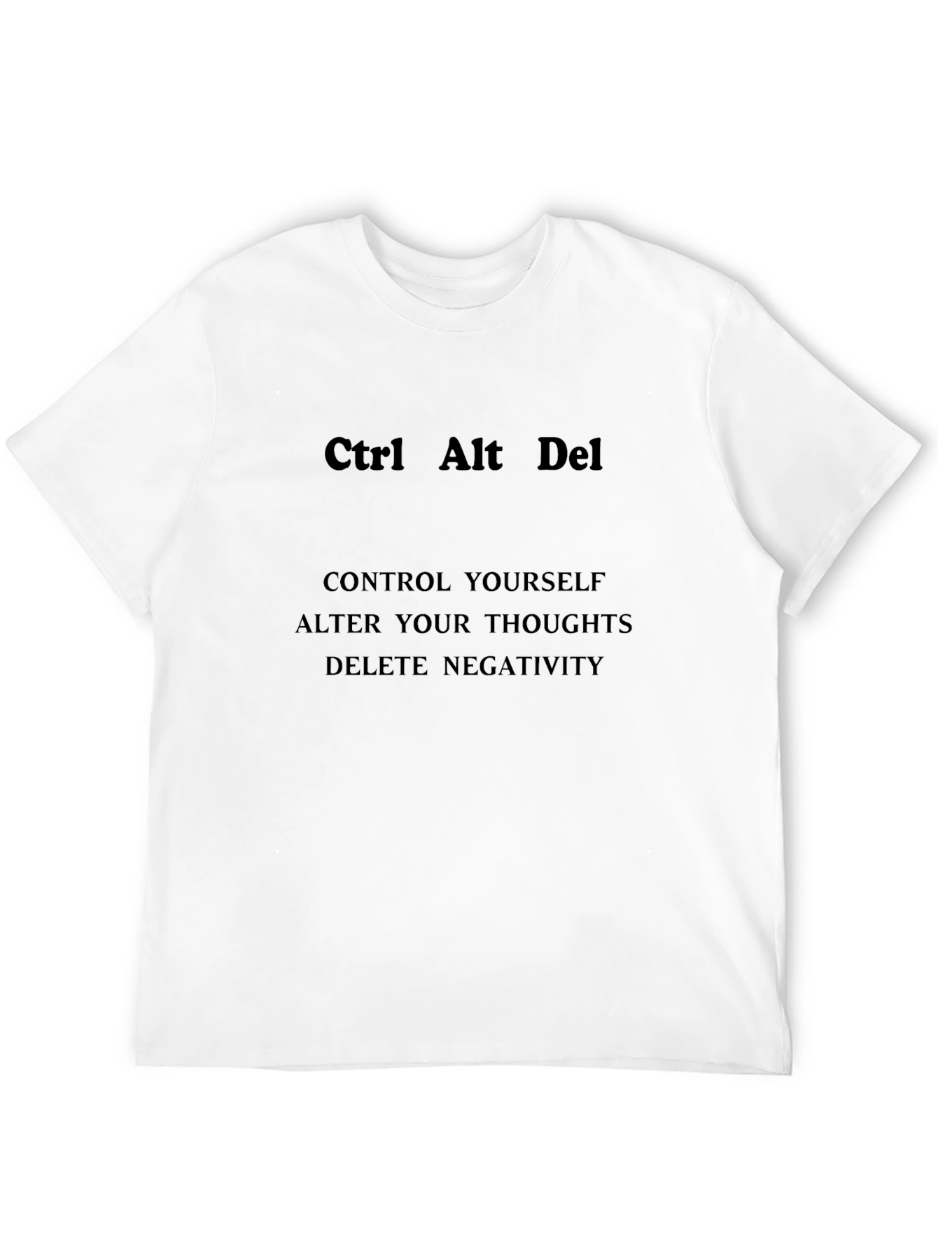 Ctrl Alt Del Funny Graphic Black T-Shirt