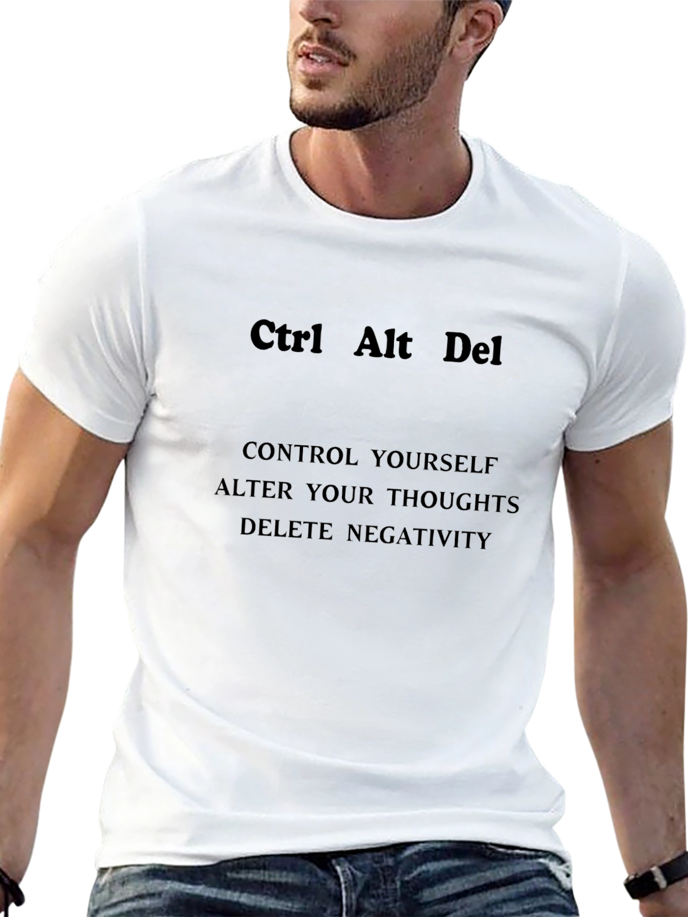 Ctrl Alt Del Funny Graphic Black T-Shirt