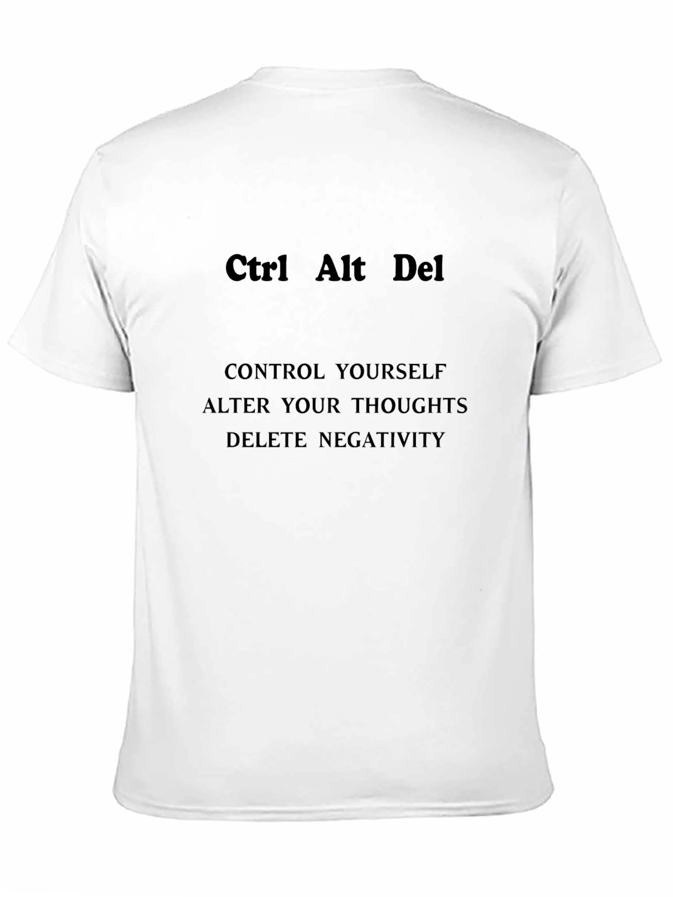 Ctrl Alt Del Funny Graphic Black T-Shirt