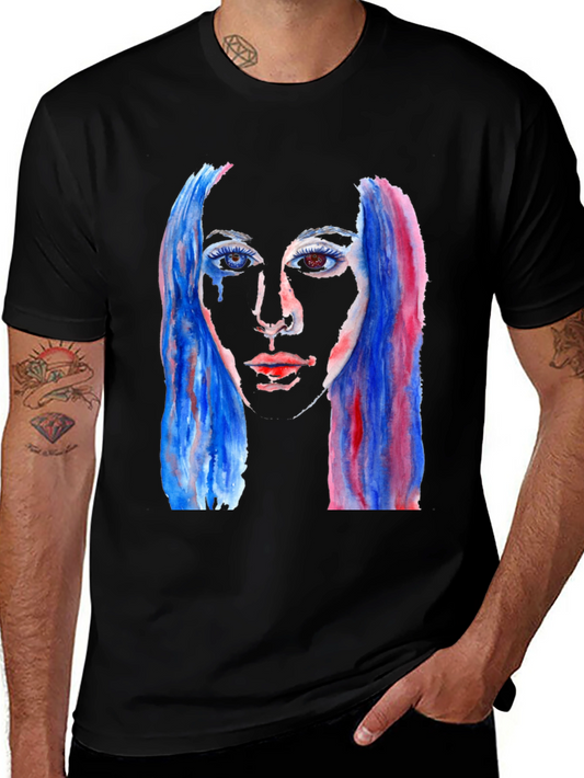 Abstract Watercolor Portrait T-Shirt