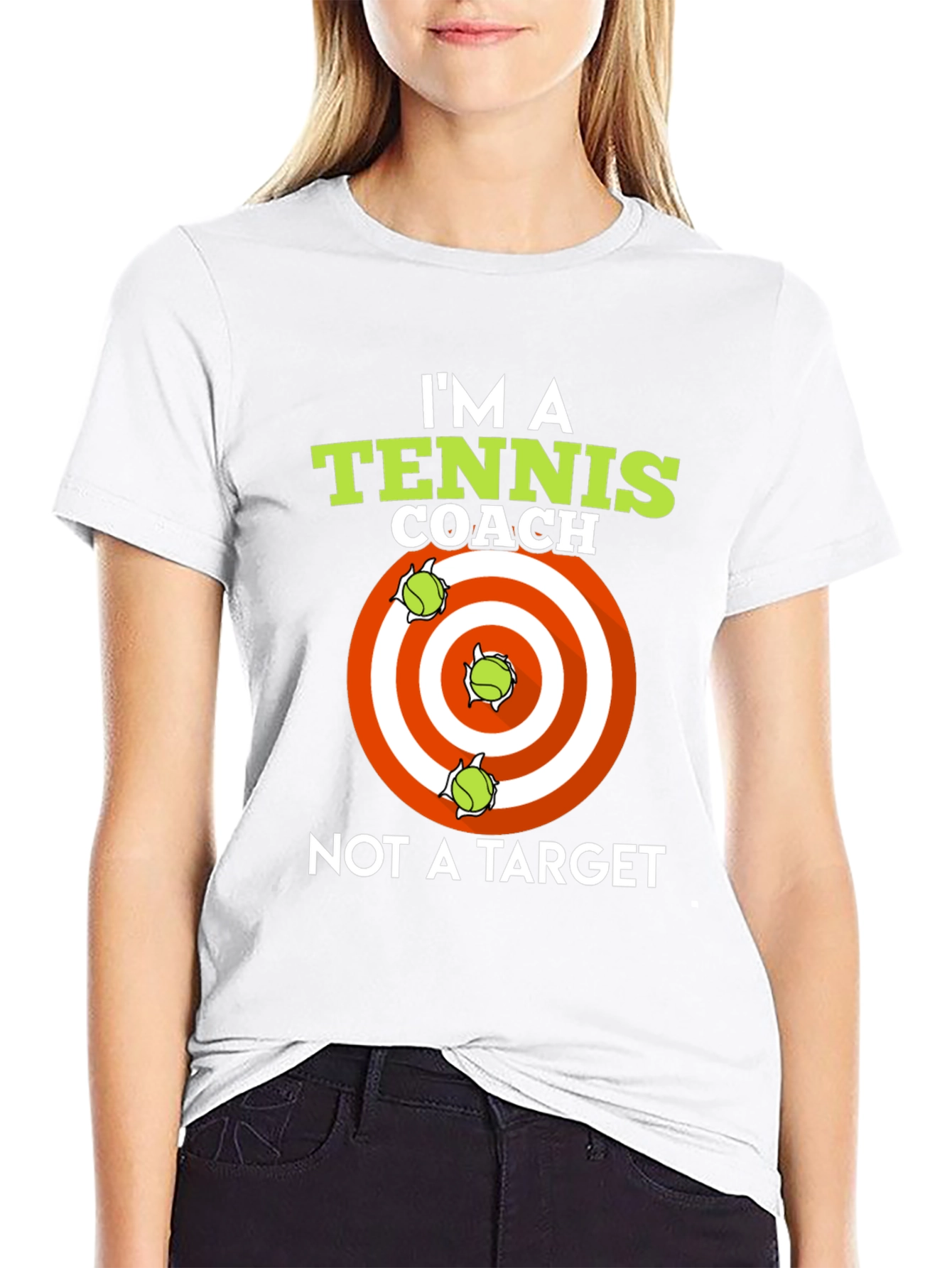 Tennis Coach T-Shirt: Im A Coach Not A Target