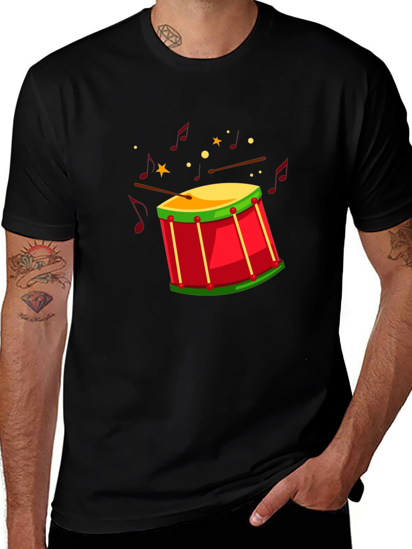 Drum Graphic T-Shirt - Musician Style Tee