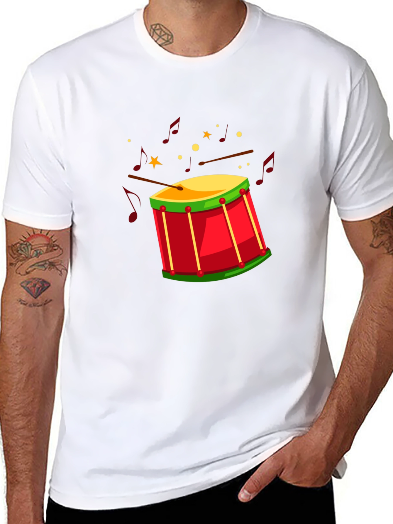 Drum Graphic T-Shirt - Musician Style Tee