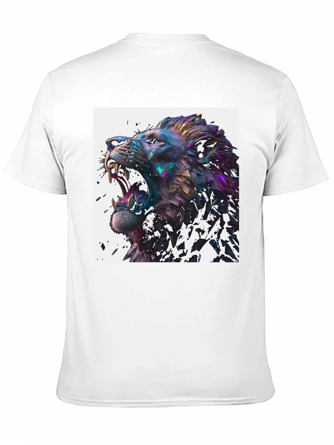 Roaring Lion Graphic Tee - Abstract Art Print