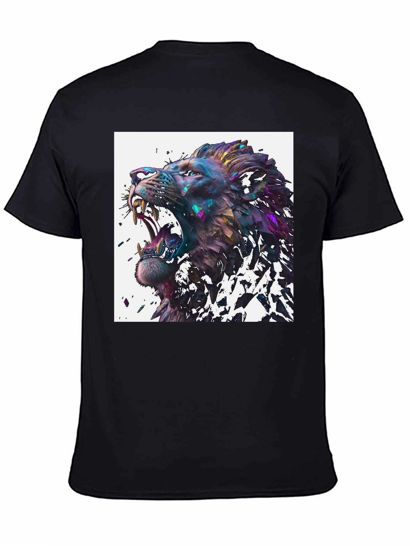 Roaring Lion Graphic Tee - Abstract Art Print