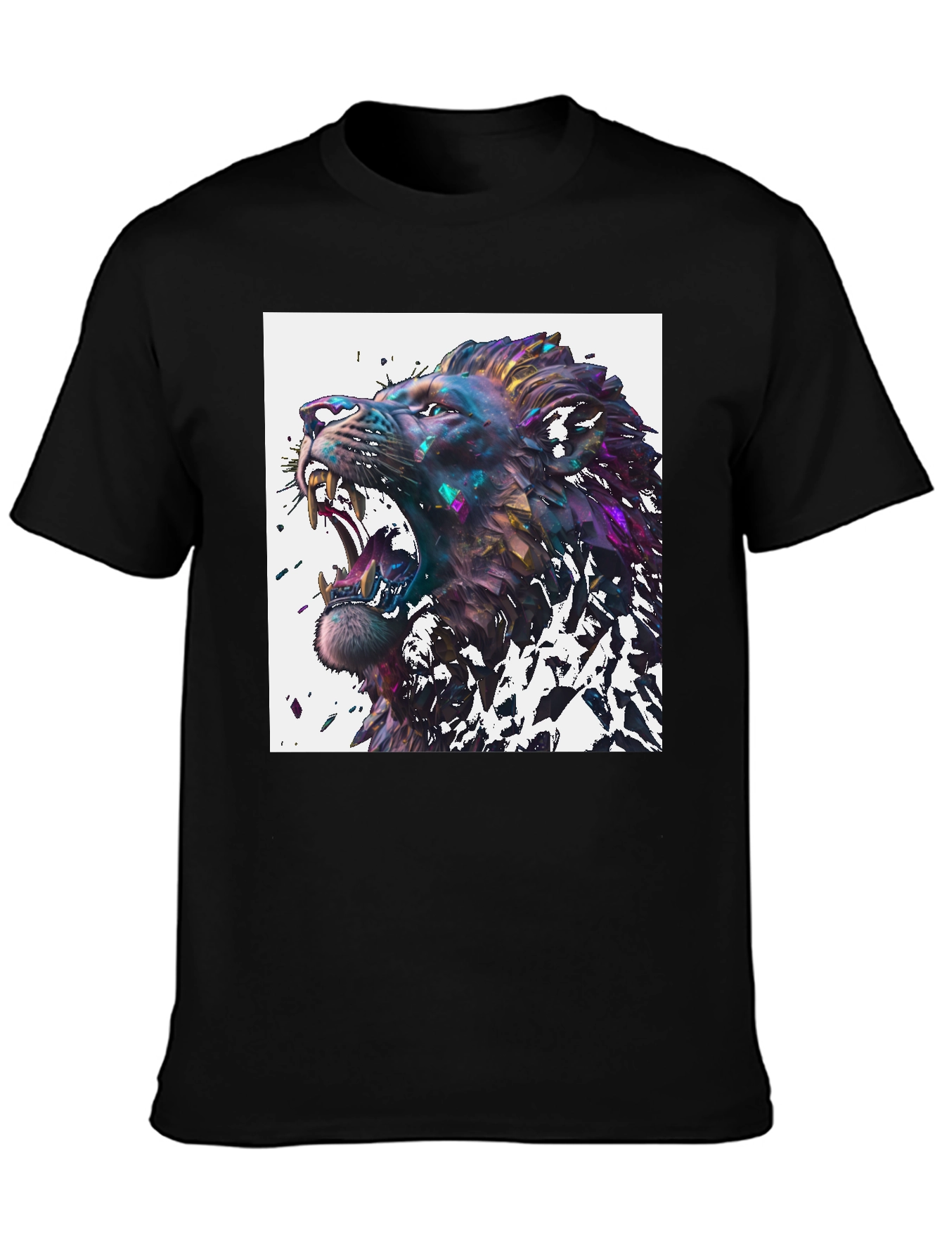 Roaring Lion Graphic Tee - Abstract Art Print