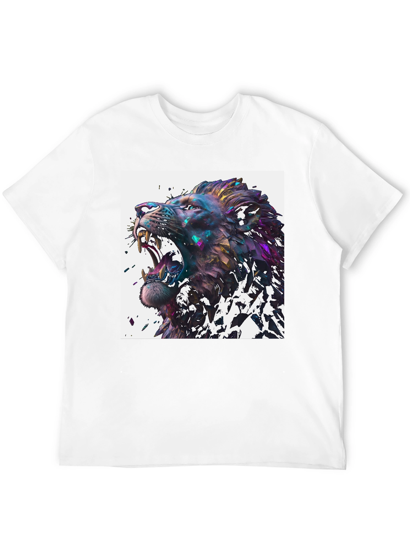 Roaring Lion Graphic Tee - Abstract Art Print