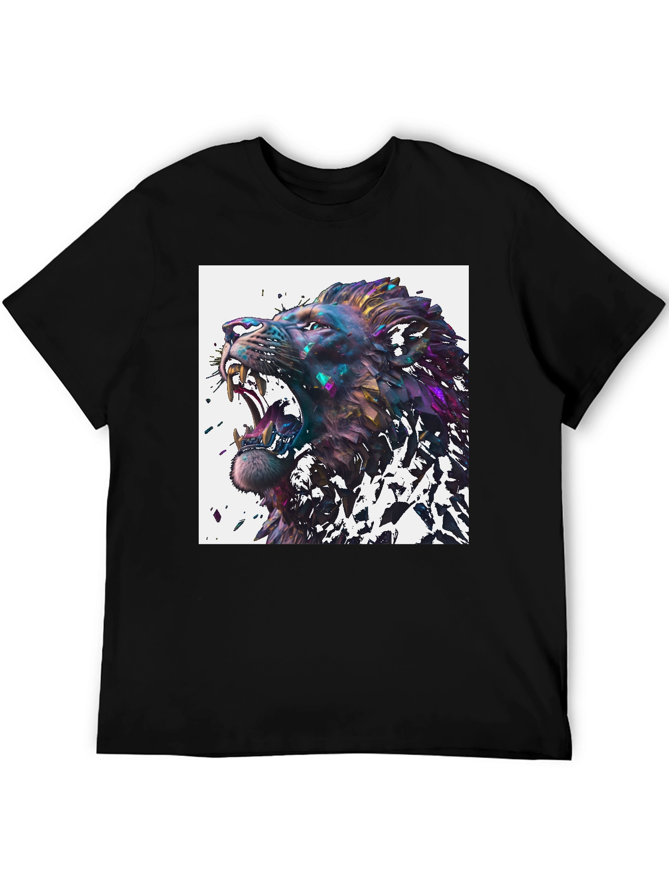 Roaring Lion Graphic Tee - Abstract Art Print
