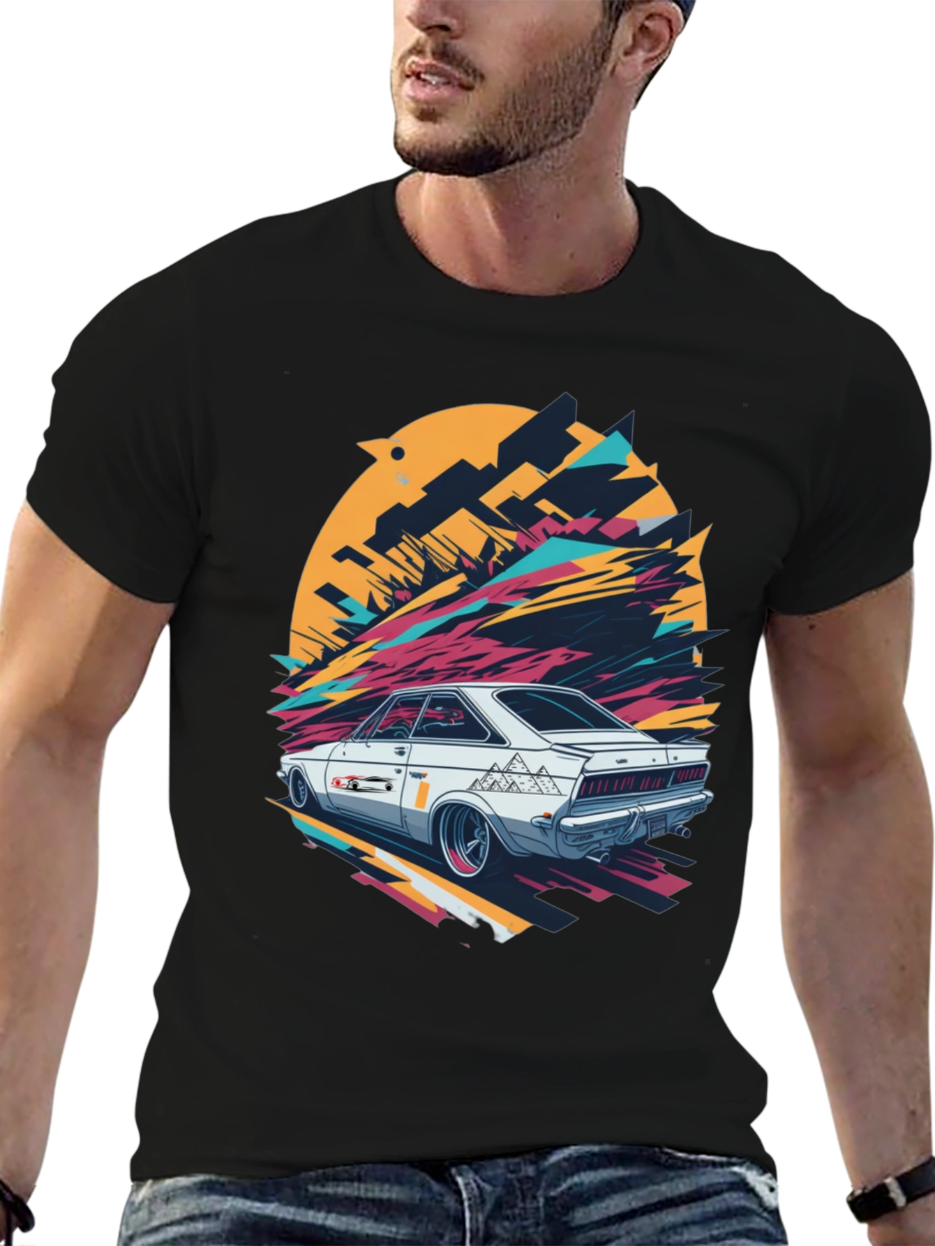 Retro Car Graphic T-Shirt - Cool Automotive Design