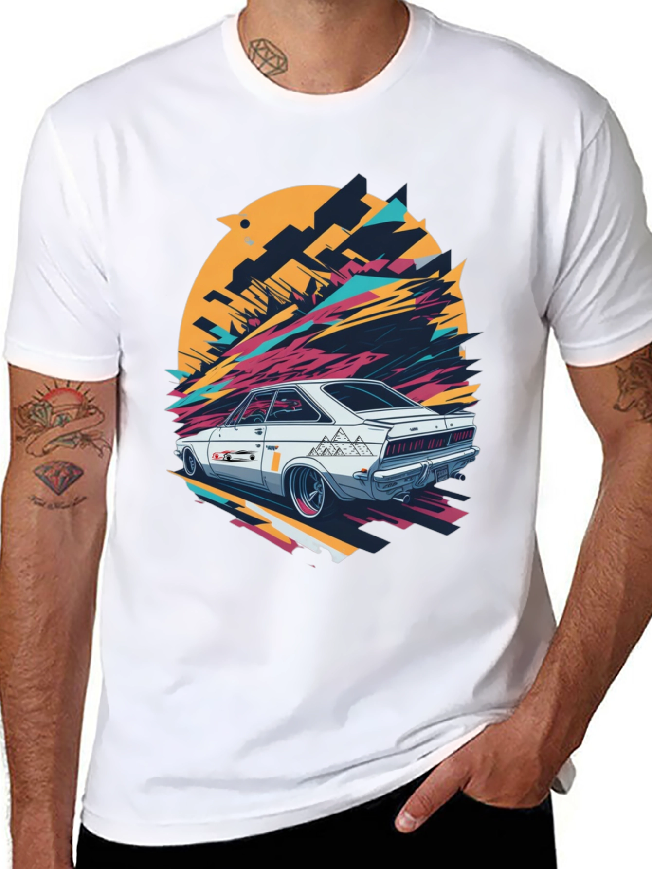 Retro Car Graphic T-Shirt - Cool Automotive Design