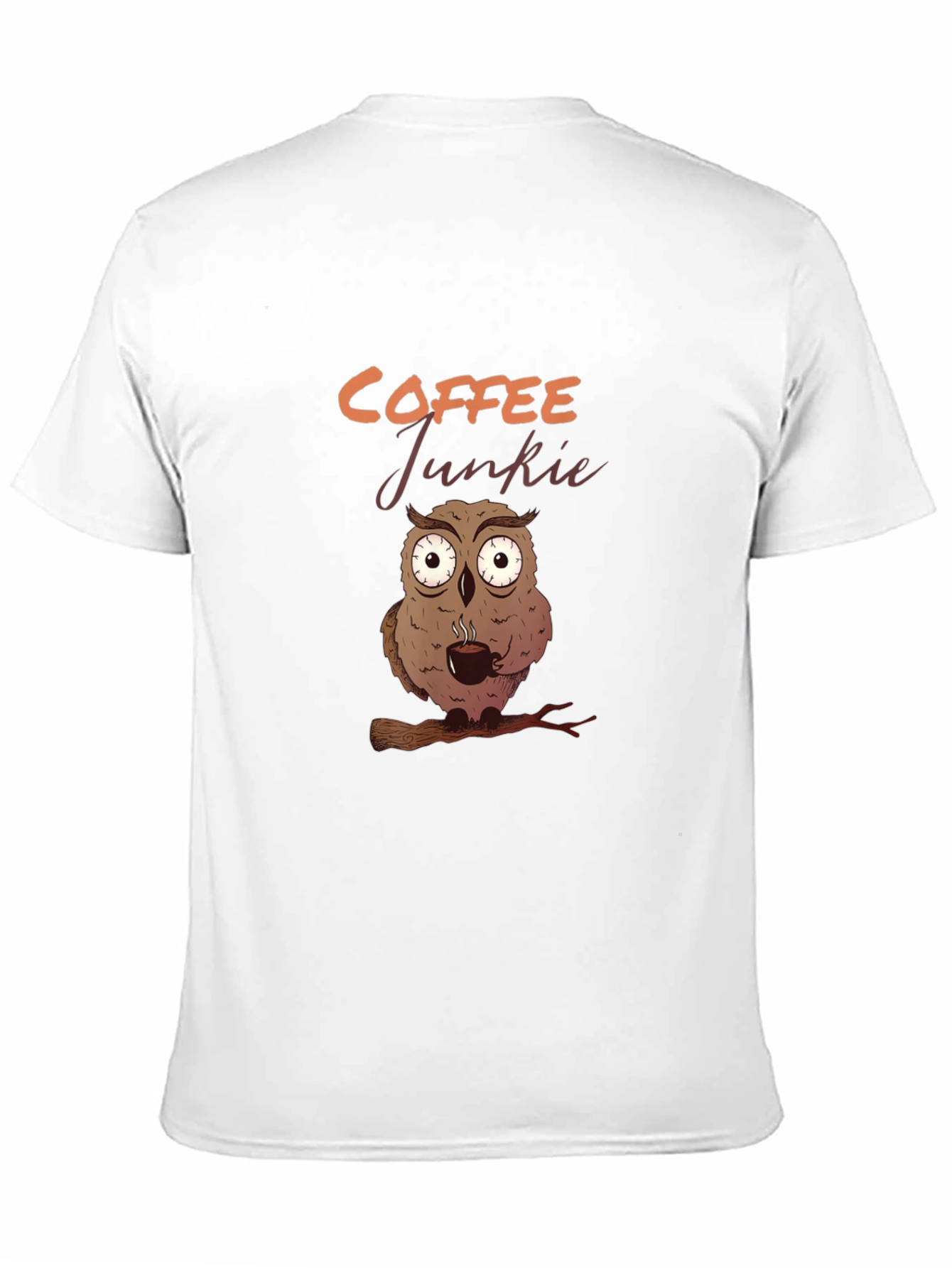Coffee Junkie Owl Graphic Tee - Black T-Shirt