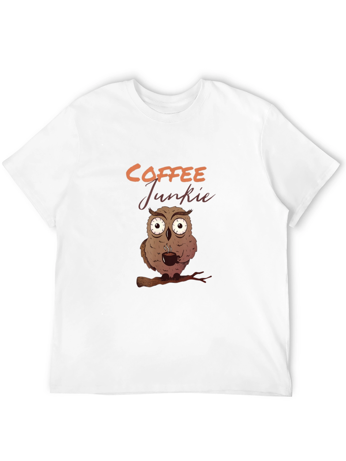 Coffee Junkie Owl Graphic Tee - Black T-Shirt