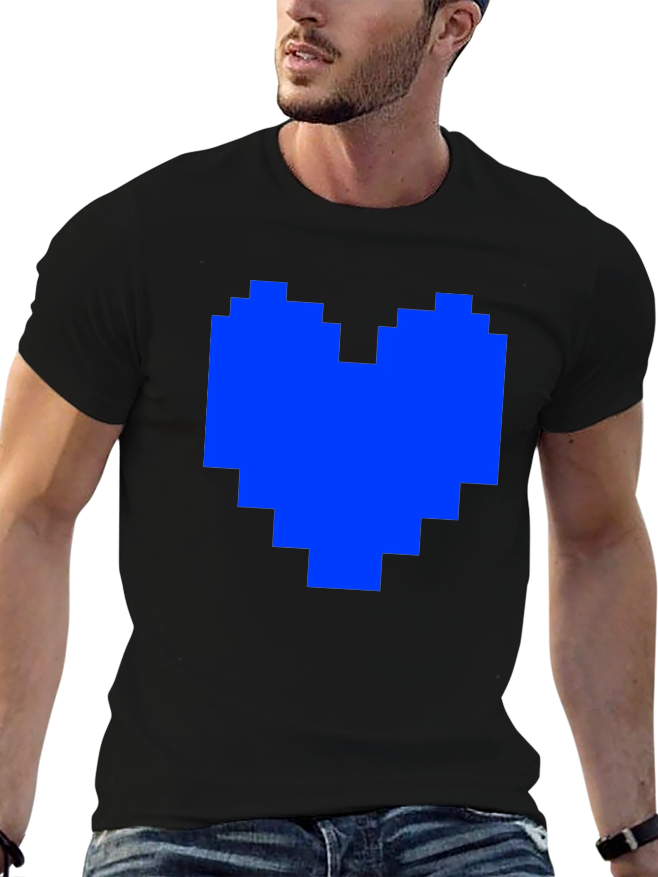 Pixel Heart Black T-Shirt