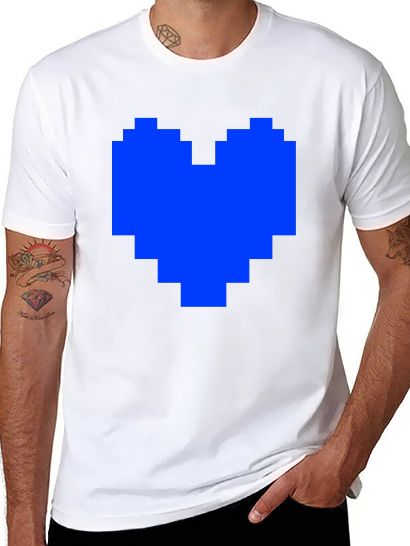 Pixel Heart Black T-Shirt