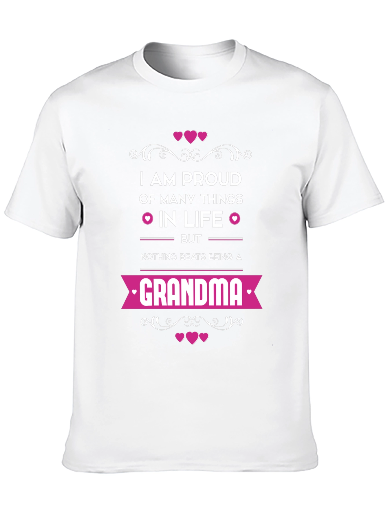 Proud Grandma T-Shirt - Black Graphic Tee