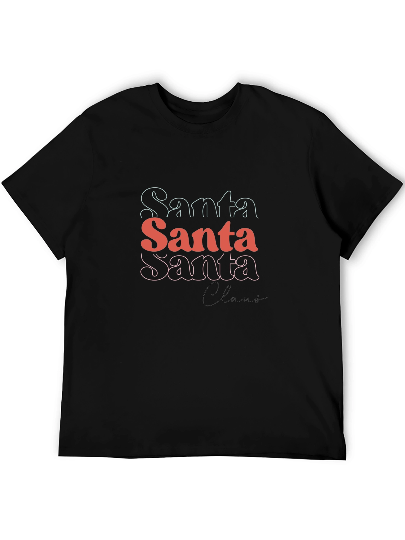 Santa Claus Stacked Graphic Tee