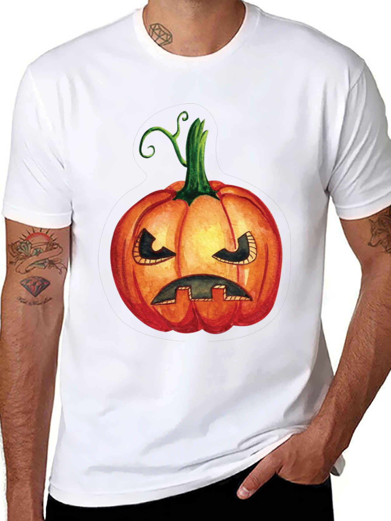Halloween Pumpkin T-Shirt - Spooky Jack-O-Lantern Tee