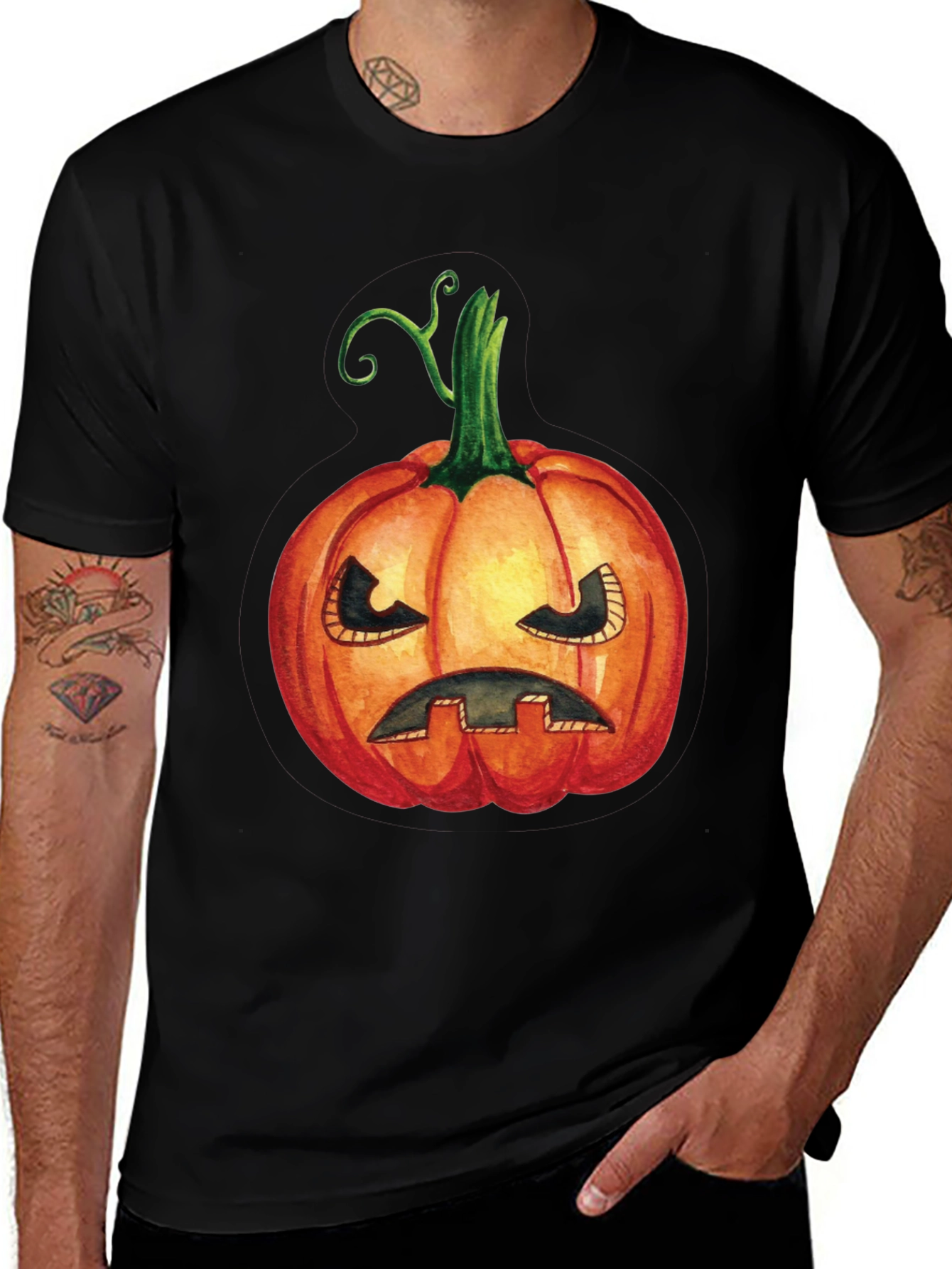 Halloween Pumpkin T-Shirt - Spooky Jack-O-Lantern Tee