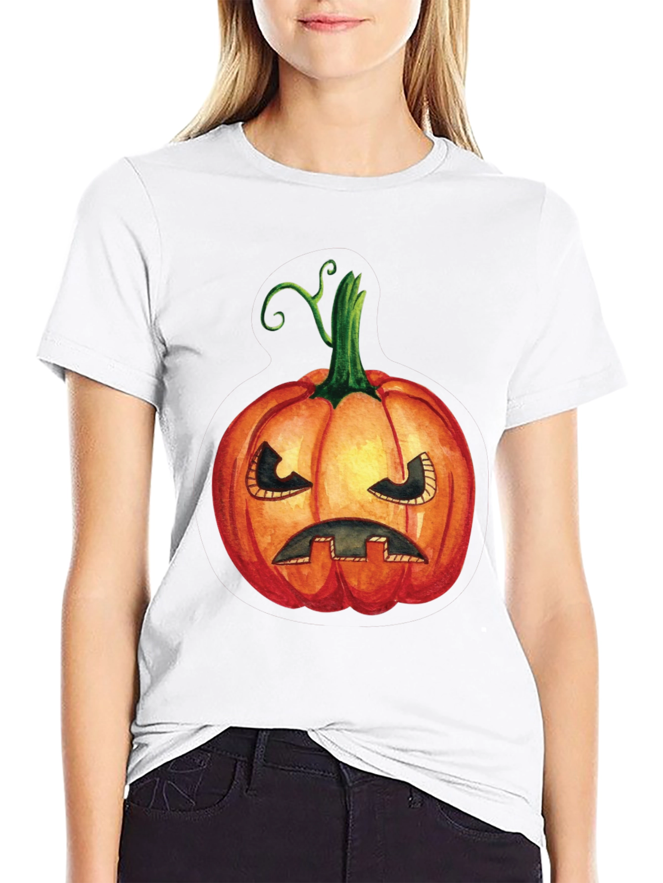 Halloween Pumpkin T-Shirt - Spooky Jack-O-Lantern Tee