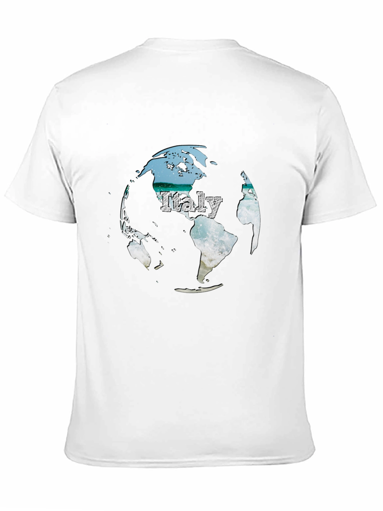 Italy Globe Graphic T-Shirt - Black