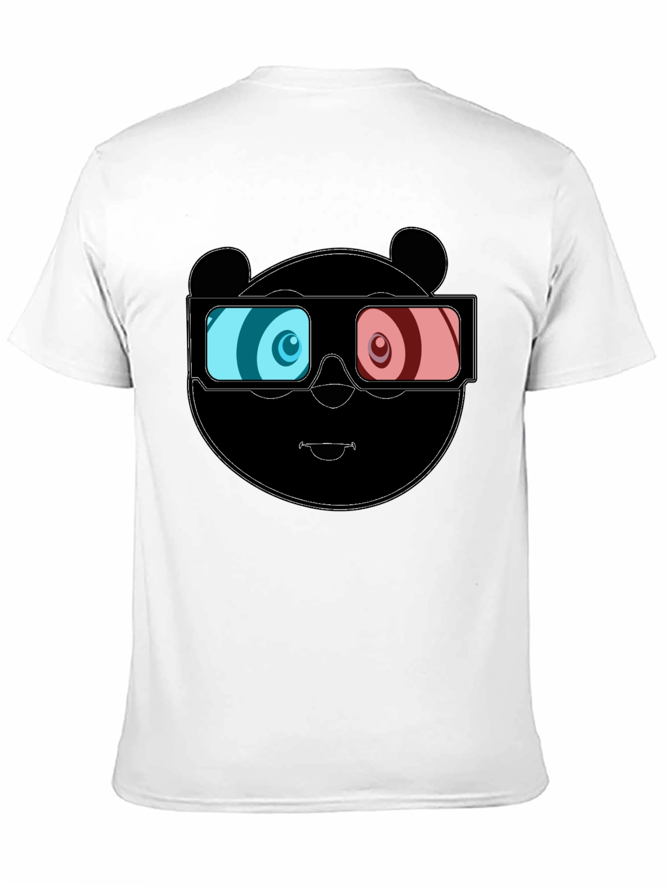 3D Panda Graphic Tee - Cool Black T-Shirt
