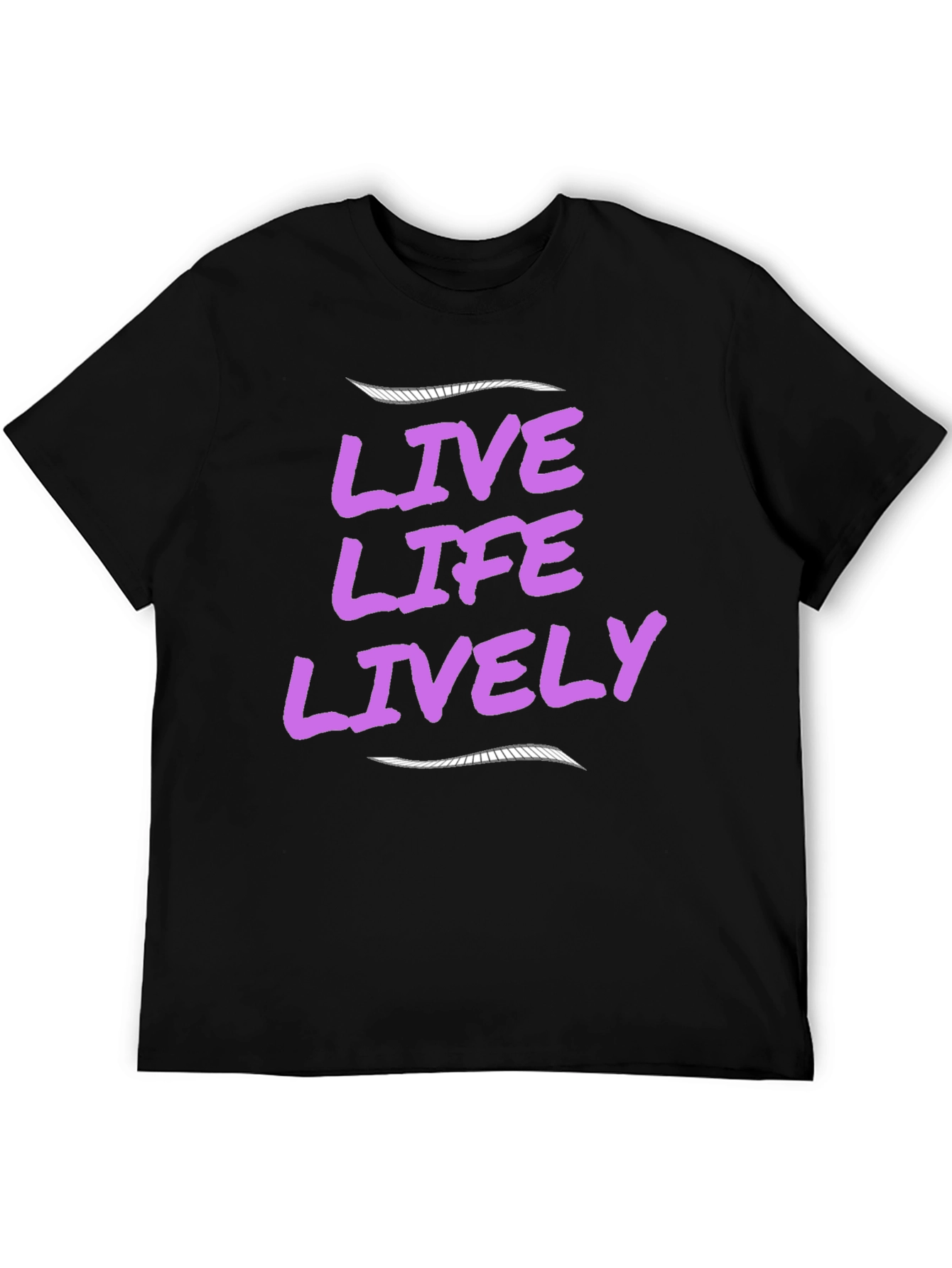 Live Life Lively Black T-Shirt