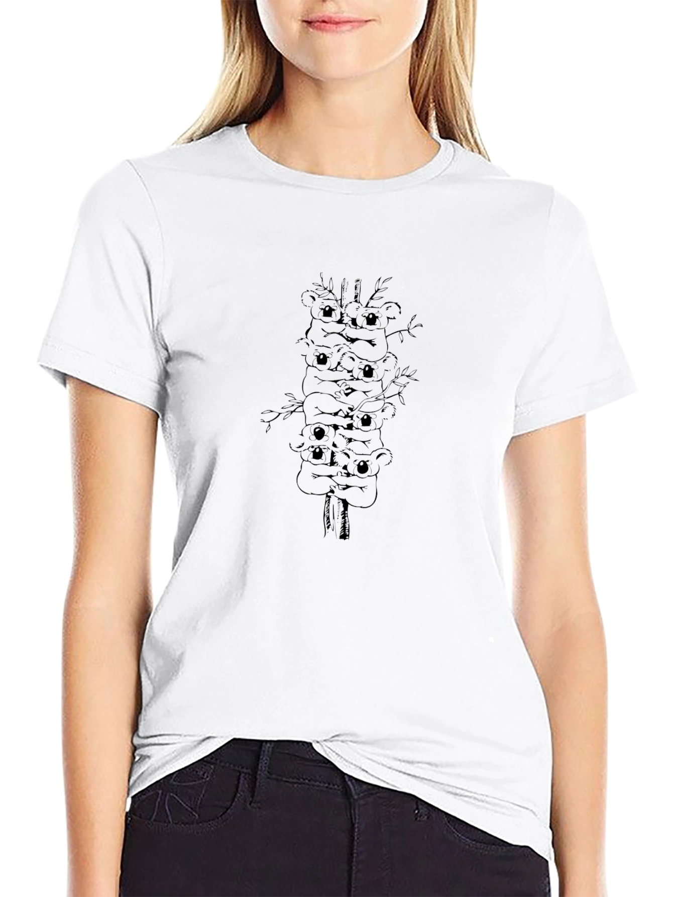 Unique Graphic Tee - Stacked Animal Design