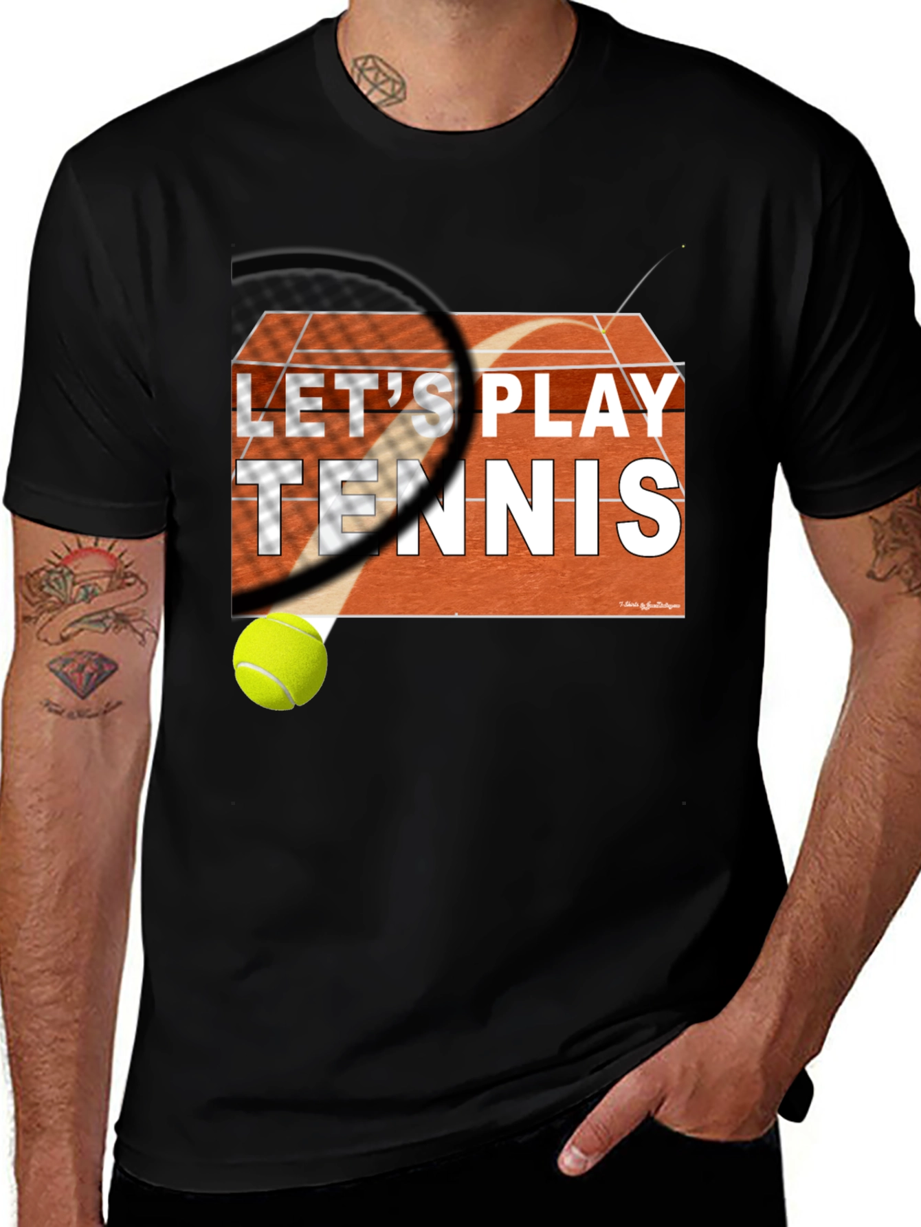 Lets Play Tennis Graphic Tee