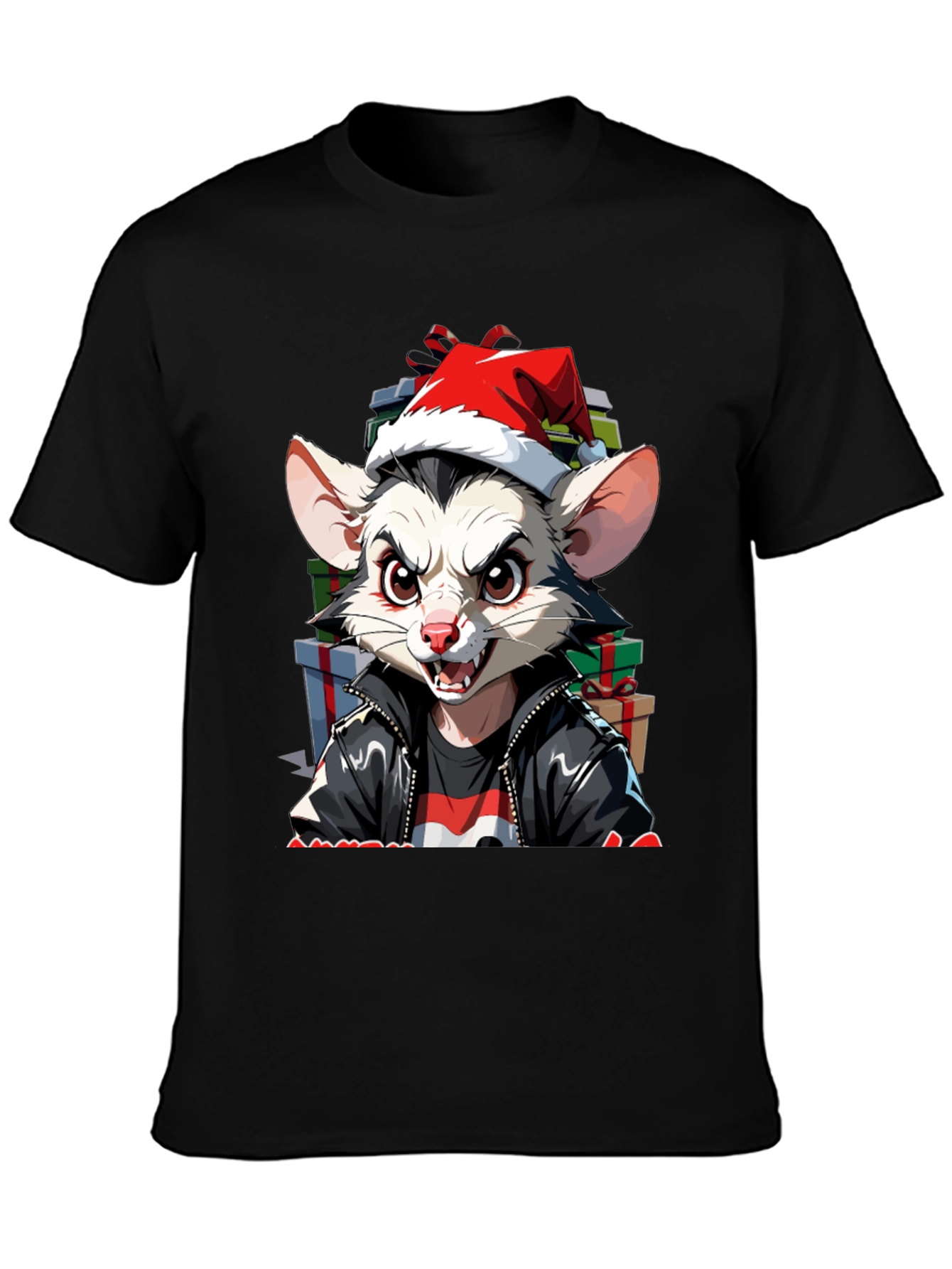 Festive Opossum Tee - Holiday Style