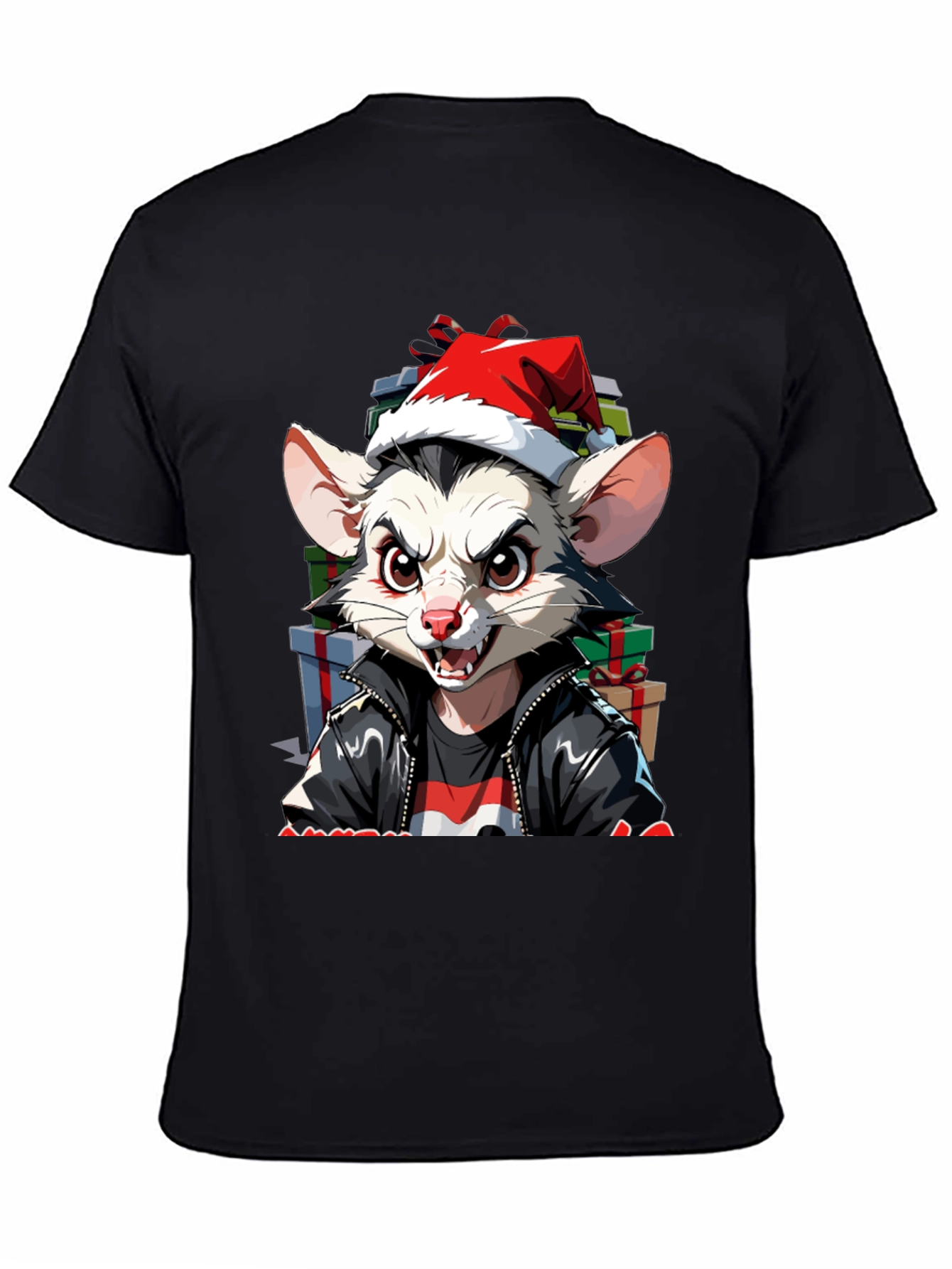 Festive Opossum Tee - Holiday Style