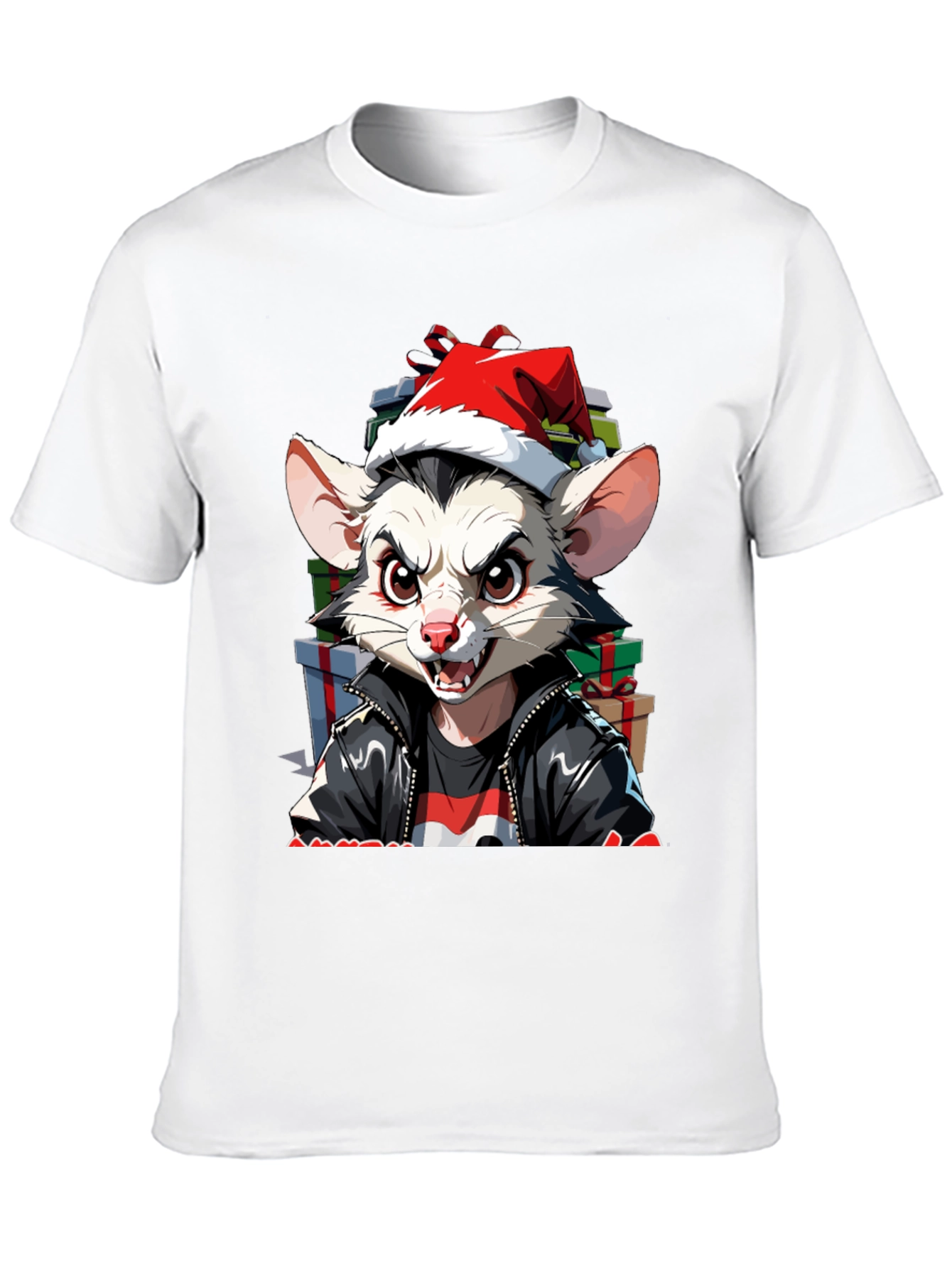 Festive Opossum Tee - Holiday Style