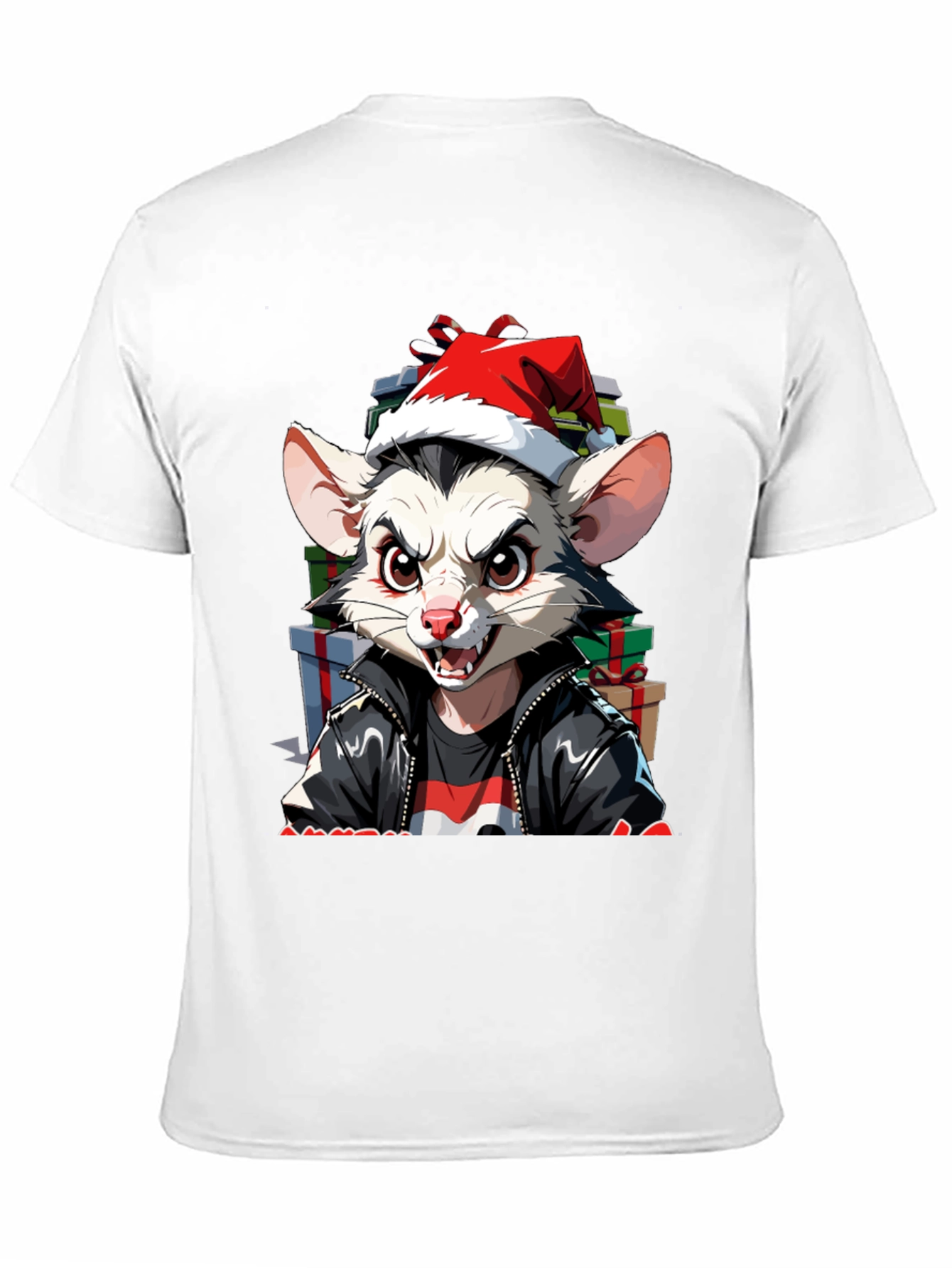 Festive Opossum Tee - Holiday Style