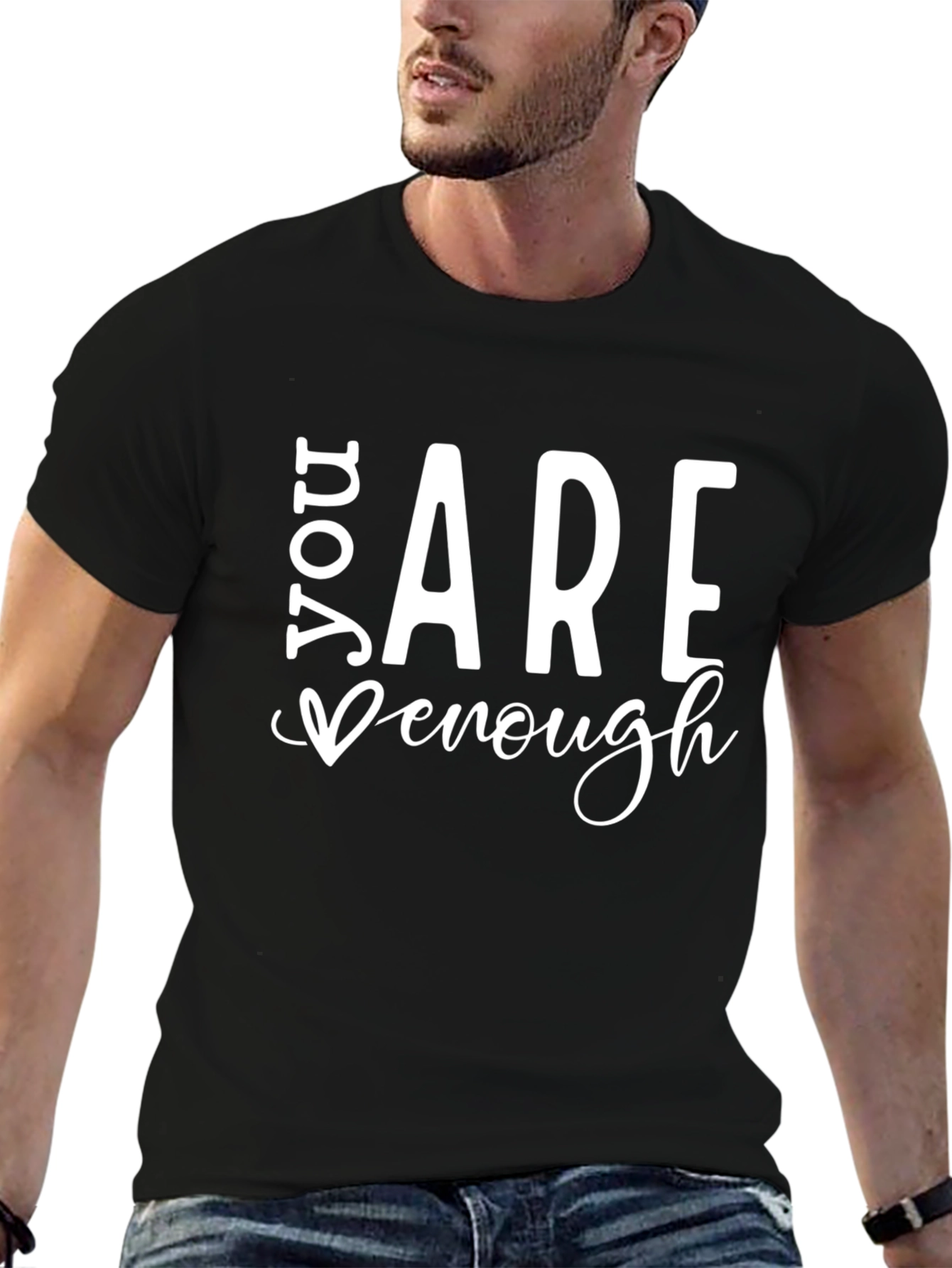 You Are Enough T-Shirt - Black Graphic Tee