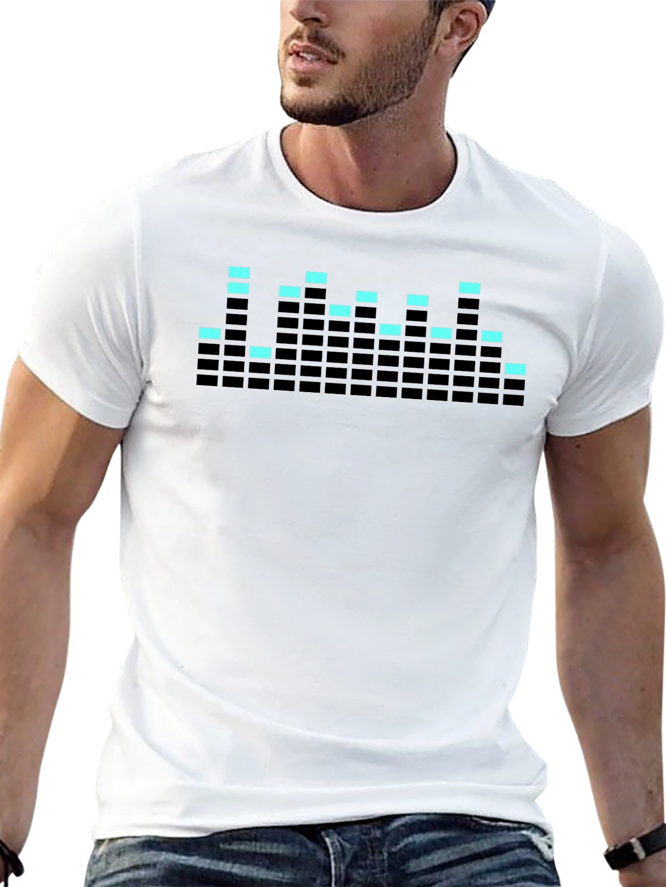 Retro Equalizer Graphic Tee - Black