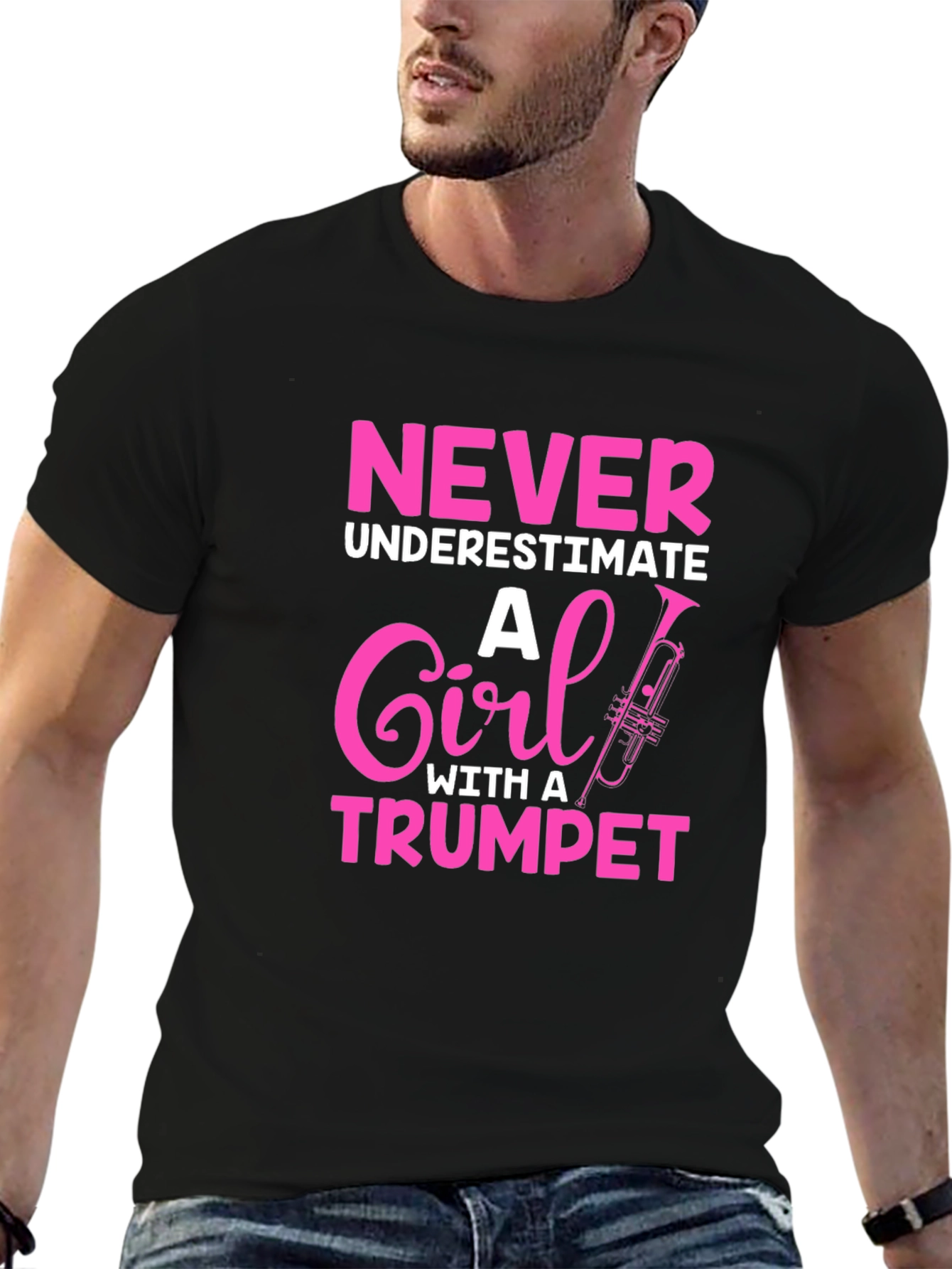 Never Underestimate Trumpet Girl T-Shirt